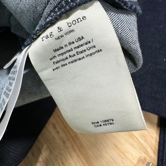 Rag & Bone NWT Nina High Rise Pull On Legging Jeans Rinse Blue Slim Fit Size XS - Picture 8 of 11